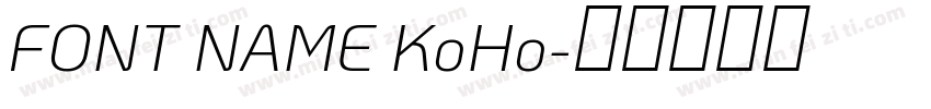FONT NAME KoHo字体转换